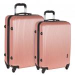 РА056 (2-ой) розовый (19")пластикABS чемодан малый