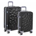 РА102 (2-ой) Black черный (24") пластикABS чемодан средний