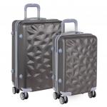 РА102 (2-ой) Grey серый (24") пластикABS чемодан средний