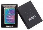 Зажигалка Zippo Classic с покрытием Multi Color, латунь/сталь, разноцветная, глянцевая, 36x12x56 мм