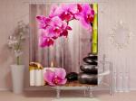 Фотоштора для ванной Ароматные орхидеи