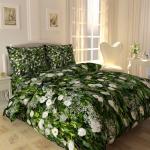 Комплект постельного белья Лилии в зелени