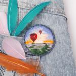 Набор для вышивания "PANNA" "Живая картина"   JK-2185   "Брошь. Воздушные шары"