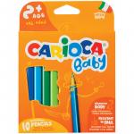 Карандаши цветные пластиковые Carioca "Baby", 10цв., утолщенные, трехгран., заточен., 42819