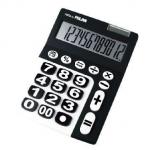 Калькулятор настольный Milan, 12-разряд, большие кнопки 2 бат ААА, чёрн-бел, 150912KBL