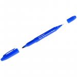 Маркер перманентный двухсторонний OfficeSpace синий, пулевидный, 0,8-2,2 мм, DPM_1576BU