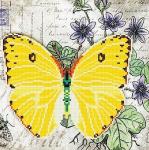 "Бабочка 6" Рисунок на ткани 25х25
