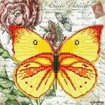 "Бабочка 7" Рисунок на ткани 25х25