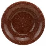 Акция5% "Мрамор" Тарелка глубокая керамическая 220мм, h45мм, коричневый (Россия)