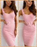Платье на лямках розовое Z4-109