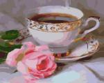 "Чашка ароматного чая" живопись на холсте 40х50см