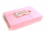 Безворсовые салфетки 4х6см Розовые плотные (675 штук)