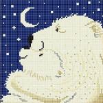 "Большая медведица" Рисунок на ткани 20х20