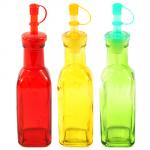 Бутылка для масла стеклянная Цветная 150 мл, 4,5х4,5х19,5 см, цвета микс (Китай)
