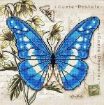"Бабочка 3" Рисунок на ткани 25х25