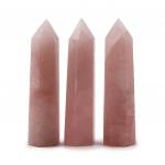 Кристалл камень sew403-1R Розовый кварц Любовный оберег 6.5см d-2,5см
