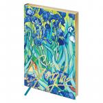 Записная книжка А5 80л. ЛАЙТ, кожзам, Greenwich Line Vision. Van Gogh. Irises, тон. блок, зол.срез, NA5-25370