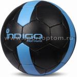 Мяч футбольный №5 INDIGO STREET FIGHTER для игры на асфальте (PU прорезиненный), E02, черно-голубой