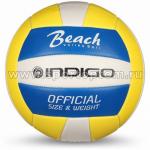 Мяч волейбольный INDIGO ATTACK любительский шитый (PVC 1,6 мм), 1179, бело-сине-желтый