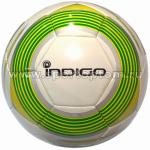 Мяч футбольный №5 INDIGO SUPER EXPRESSA матчевый бесшовный (PU Termo  molded), 14/056, бело-зеленый