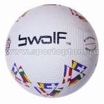 Мяч резиновый футбольный BWOLF 410 г № 5, 5306 TFR, бело-синий,
