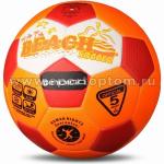 Мяч футбольный №5 INDIGO BEACH пляжный (PVC 1.2 мм), 1198, оранжево-красный