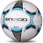 Мяч футбольный №5 INDIGO BURLY любительский (PVC 1.2 мм), 1134, бело-голубо-серый
