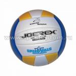 Мяч волейбольный JOEREX  SPEED KILLS любительский шитый (PU), JE-841, бело-сине-желтый
