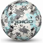 Мяч футбольный №5 INDIGO ICE тренировочный (PU), IN027, бело-голубо-серый