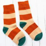 Детские носки 6-8 лет 19-22 см "Striped" Морковный