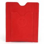Обложка/футляр для паспорта Croco-П-1103 натуральная кожа 1отд,  3карм,  красный шора (1003)  227431