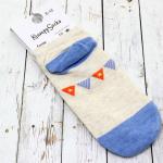 Короткие носки "Blue series" Зайка с флажками