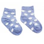 Детские носки 4-6 лет 16-20 см  "Синие" Кругляшки
