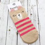Короткие носки "Розовые милахи"  Застенчивый Мишка