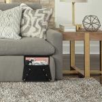 QWERTY Органайзер для дивана/кресла из фетра, 32*6*80 см, 3,8 л,  цвет темно-серый