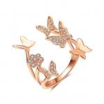 Безразмерное кольцо «Бабочки», Crystal Shik
