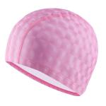 B31517-2 Шапочка для плавания ПУ одноцветная 3D (Розовый)