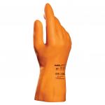 Перчатки латексные MAPA Industrial/Alto 299, хлопчатобумажное напыление, р. 9, L, оранжевые, шк 3197