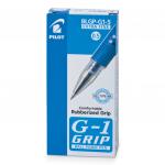 Ручка гелевая с грипом PILOT G-1 Grip, СИНЯЯ, корпус прозрачный, 0,5мм, линия 0,3мм, BLGP-G1-5