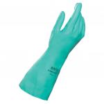 Перчатки нитриловые MAPA Ultranitril 492, хлопчатобумажное напыление, размер 9, L, зеленые, шк 1297