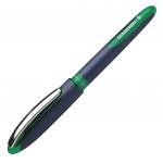 Ручка-роллер SCHNEIDER One Business, ЗЕЛЕНАЯ, корпус темно-синий, узел 0,8мм, линия 0,6мм, 183004