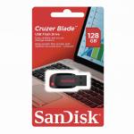 Флэш-диск 128GB SANDISK Cruzer Blade USB 2.0, черный, SDCZ50-128G-B35