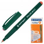 Ручка-роллер CENTROPEN, КРАСНАЯ, трехгранная, корпус зеленый, узел 0,5мм, линия 0,3мм, 4615/1К