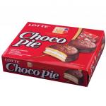 Печенье LOTTE "Choco Pie", прослоенное глазированное, в картон. упак., 336г (12штук х 28г), шк 40256