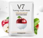 789248 BIOAQUA V7 Маска-салфетка для лица с полифенолами яблока (Увлажняет, освежает, улучшающая цве