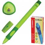 Ручка шариковая с грипом STABILO LeftRight, СИНЯЯ, для правшей, корп.зелен, 0,8мм,0,4мм,6328/2-10-41