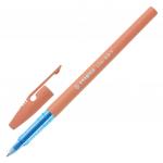 Ручка шариковая STABILO Liner Pastel, СИНЯЯ, корпус персиковый, узел 0,7мм, линия 0,3мм, 808FP1041-3