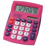 Калькулятор карманный CITIZEN SDC-450NPKCFS (120х87мм) 8 разрядов, двойное питание, РОЗОВЫЙ