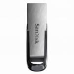 Флэш-диск 64GB SANDISK Ultra Flair USB 3.0, металл. корпус, серебристый/черный, SDCZ73-064G-G46