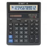 Калькулятор STAFF настольный STF-777, 12 разрядов, двойное питание, 210x165 мм, ЧЕРНЫЙ
